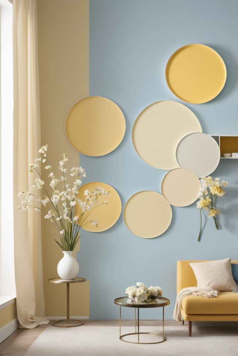 Buttercup Yellow, Sky Blue, Home Decorating, Home Interior Design, Space Planning