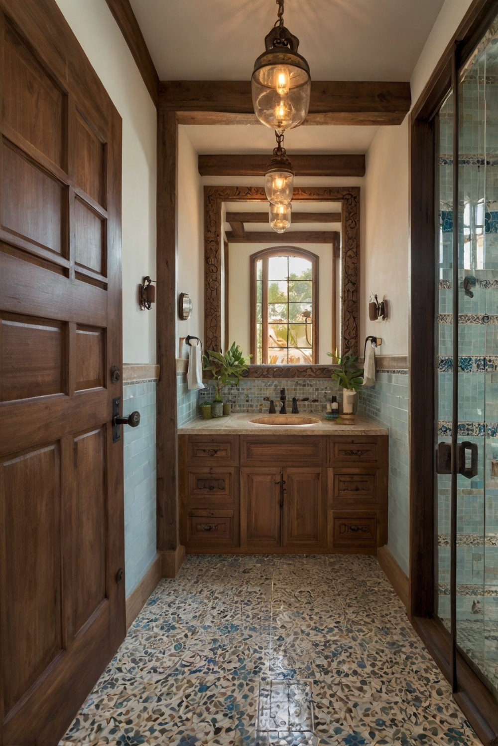 bathroom doors, interior design, bathroom decor, home renovation, interior decorating, barn door, traditional home décor