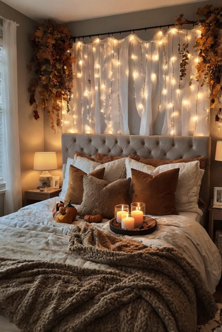 Cozy bedroom decor, Fall bedroom ideas, Bedroom makeover, Cozy home accessories, Home decor trends