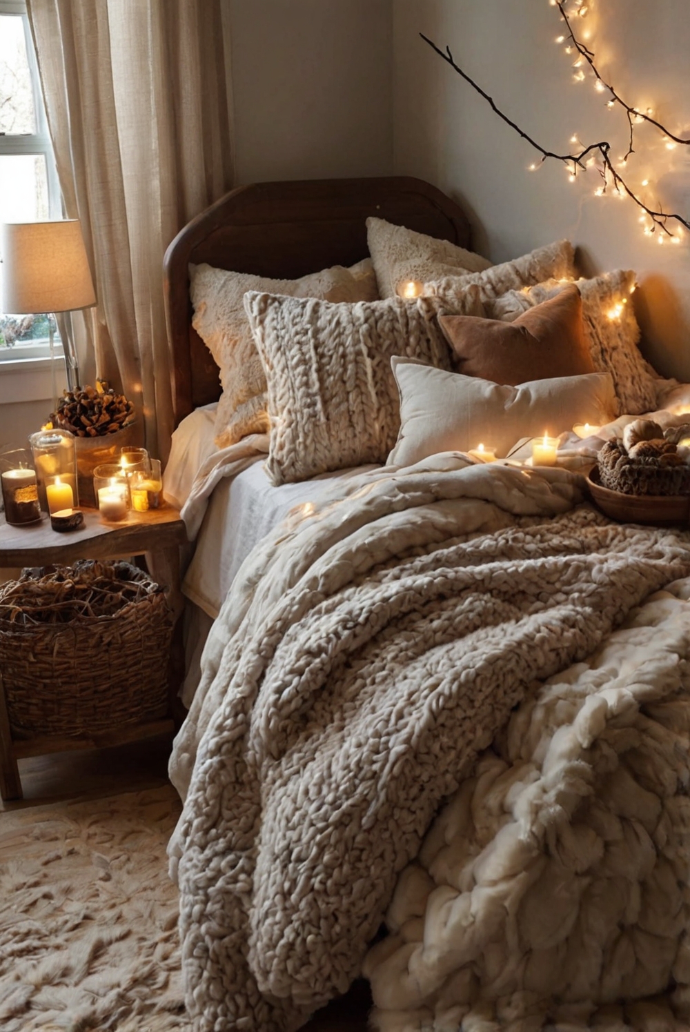 Cozy bedroom decor, Fall home decor, Bedroom design ideas, Warm bedroom colors, Cozy bedroom makeover