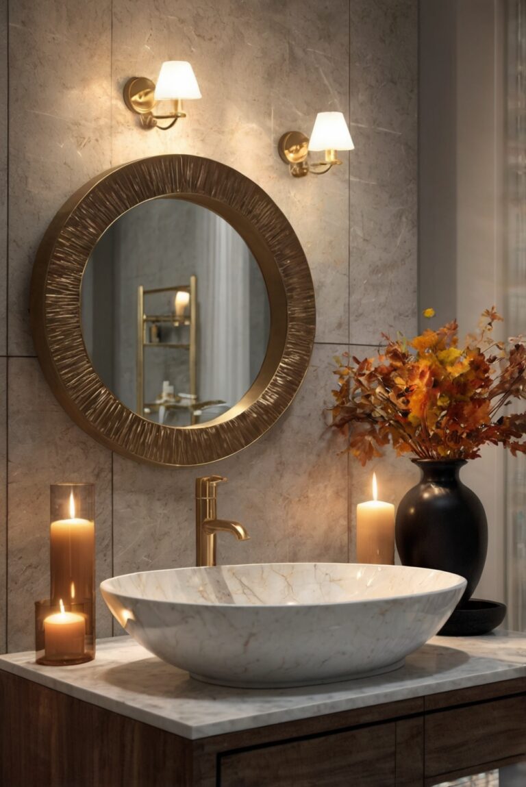 fall bathroom decor, fall bathroom ideas, seasonal bathroom decor, autumn bathroom decor, bathroom refresh ideas