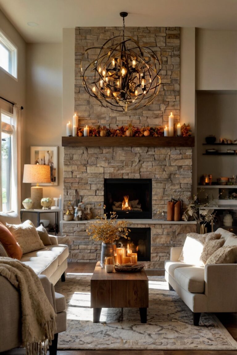 Fall home decor, Cozy living room, Autumn decorations, Seasonal accessories, Stylish interior design